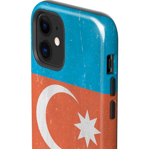 Azerbaijan Flag Distressed iPhone 12 Mini Impact Case